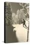 Cross-Country Skier in Profile-null-Stretched Canvas