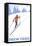 Cross Country Skier, Ithaca, New York-Lantern Press-Framed Stretched Canvas