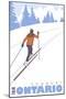 Cross Country Skier, Sudbury, Ontario-Lantern Press-Mounted Art Print