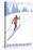 Cross Country Skier - Vermont-Lantern Press-Stretched Canvas