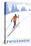 Cross Country Skier, Wausau, Wisconsin-Lantern Press-Stretched Canvas