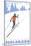 Cross Country Skier, Winter Park, Colorado-Lantern Press-Mounted Art Print