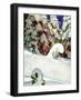 "Cross Country Skiers," February 2, 1946-Mead Schaeffer-Framed Premium Giclee Print