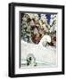 "Cross Country Skiers," February 2, 1946-Mead Schaeffer-Framed Giclee Print