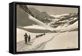 Cross Country Skiers in Bear Valley-null-Framed Stretched Canvas