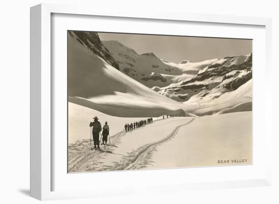 Cross Country Skiers in Bear Valley-null-Framed Art Print