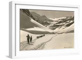 Cross Country Skiers in Bear Valley-null-Framed Art Print