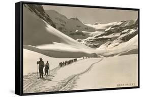 Cross Country Skiers in Bear Valley-null-Framed Stretched Canvas