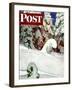 "Cross Country Skiers," Saturday Evening Post Cover, February 2, 1946-Mead Schaeffer-Framed Giclee Print