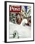 "Cross Country Skiers," Saturday Evening Post Cover, February 2, 1946-Mead Schaeffer-Framed Giclee Print