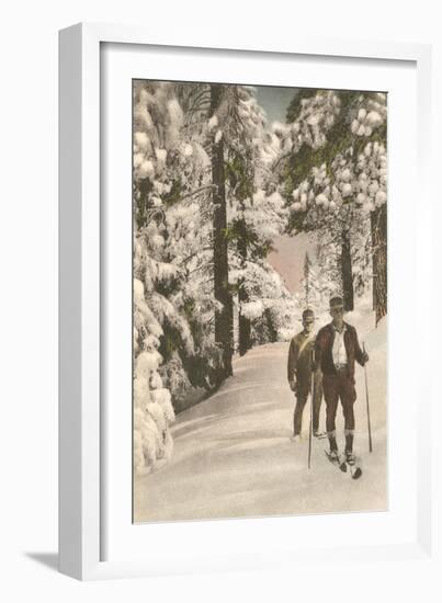 Cross-Country Skiers-null-Framed Art Print