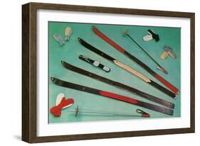 Cross-Country Skiing Equipment-null-Framed Art Print