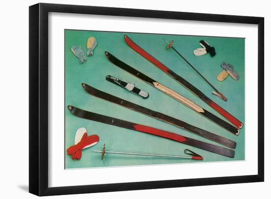 Cross-Country Skiing Equipment-null-Framed Art Print