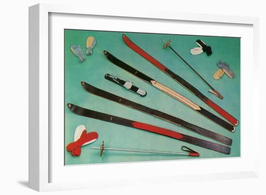 Cross-Country Skiing Equipment-null-Framed Art Print