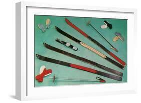 Cross-Country Skiing Equipment-null-Framed Art Print