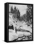 Cross-country skiing in the Caucasus-Russian Photographer-Framed Stretched Canvas
