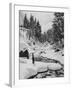 Cross-country skiing in the Caucasus-Russian Photographer-Framed Photographic Print