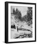 Cross-country skiing in the Caucasus-Russian Photographer-Framed Photographic Print