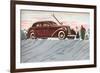 Cross-Country Skiing in the Forties-null-Framed Art Print
