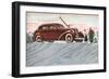 Cross-Country Skiing in the Forties-null-Framed Premium Giclee Print