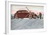 Cross-Country Skiing in the Forties-null-Framed Art Print