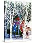 Cross-Country Skiing - Jack & Jill-Beth and Joe Krush-Stretched Canvas