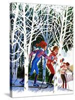 Cross-Country Skiing - Jack & Jill-Beth and Joe Krush-Stretched Canvas