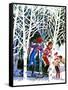 Cross-Country Skiing - Jack & Jill-Beth and Joe Krush-Framed Stretched Canvas