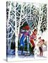 Cross-Country Skiing - Jack & Jill-Beth and Joe Krush-Stretched Canvas