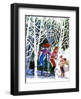 Cross-Country Skiing - Jack & Jill-Beth and Joe Krush-Framed Giclee Print