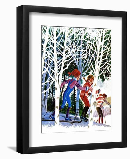 Cross-Country Skiing - Jack & Jill-Beth and Joe Krush-Framed Giclee Print