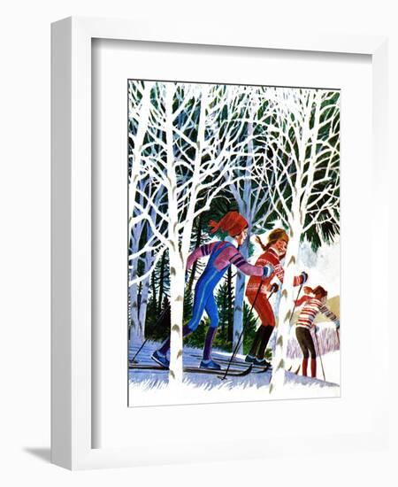 Cross-Country Skiing - Jack & Jill-Beth and Joe Krush-Framed Giclee Print