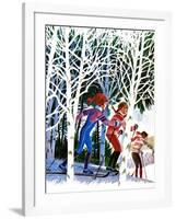 Cross-Country Skiing - Jack & Jill-Beth and Joe Krush-Framed Giclee Print