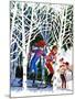 Cross-Country Skiing - Jack & Jill-Beth and Joe Krush-Mounted Giclee Print