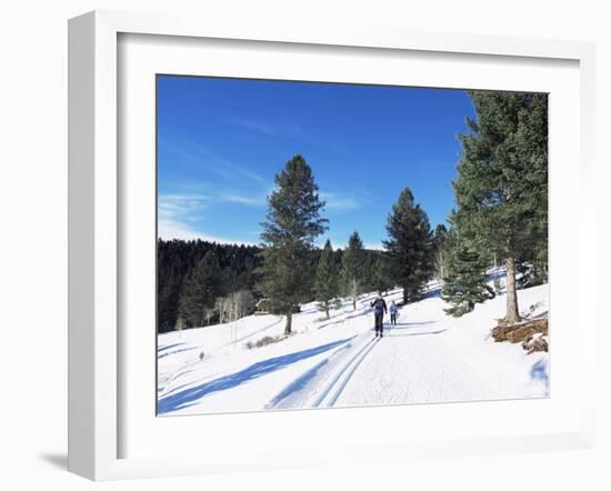 Cross Country Skiing, Lone Mountain, Montana, Western Area, Yellowstone, USA-Alison Wright-Framed Photographic Print