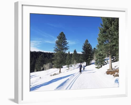 Cross Country Skiing, Lone Mountain, Montana, Western Area, Yellowstone, USA-Alison Wright-Framed Photographic Print