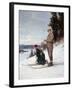 Cross Country Skiing (Oil on Canvas)-Axel Hjalmar Ender-Framed Giclee Print