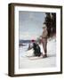 Cross Country Skiing (Oil on Canvas)-Axel Hjalmar Ender-Framed Giclee Print