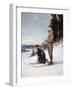 Cross Country Skiing (Oil on Canvas)-Axel Hjalmar Ender-Framed Giclee Print