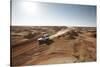 cross country vehicle between the opal mines in Coober Pedy, outback Australia-Rasmus Kaessmann-Stretched Canvas