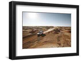 cross country vehicle between the opal mines in Coober Pedy, outback Australia-Rasmus Kaessmann-Framed Photographic Print