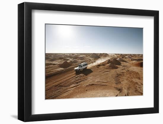 cross country vehicle between the opal mines in Coober Pedy, outback Australia-Rasmus Kaessmann-Framed Photographic Print