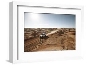 cross country vehicle between the opal mines in Coober Pedy, outback Australia-Rasmus Kaessmann-Framed Photographic Print