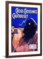 Cross Crossing Cautiously-null-Framed Giclee Print