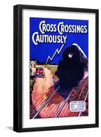 Cross Crossing Cautiously-null-Framed Giclee Print