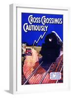 Cross Crossing Cautiously-null-Framed Giclee Print