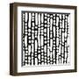 Cross Current Square Up I BW-Cheryl Warrick-Framed Art Print