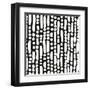 Cross Current Square Up I BW-Cheryl Warrick-Framed Art Print