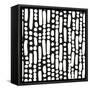 Cross Current Square Up I BW-Cheryl Warrick-Framed Stretched Canvas
