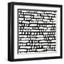 Cross Current Square Up III BW-Cheryl Warrick-Framed Art Print